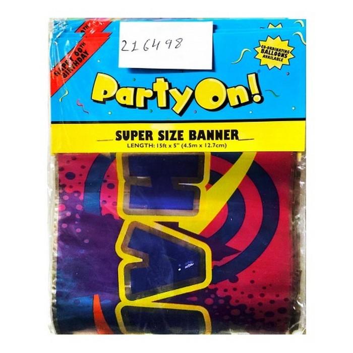 Party On! Contrast 60th Birthday Banner