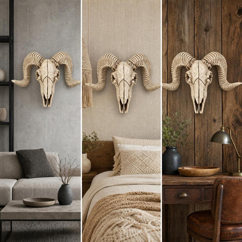 Resin Pickup Skull Wall Decoration Easy to Install for Living Room