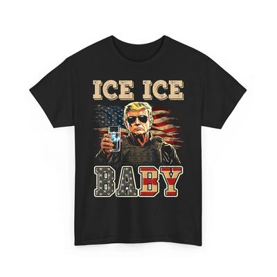Винтажная Ice Ice Baby Смешная Трамп Унисекс 100% Хлопок Футболка Мужские Футболки Топ