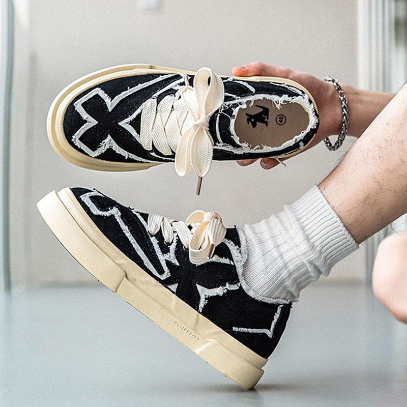 Винтажные мужские парусиновые туфли с кисточками, новые кроссовки на платформе, плоские нескользящие туфли для скейтбординга, мужские повседневные туфли на шнуровке, Tenis Para Hombre