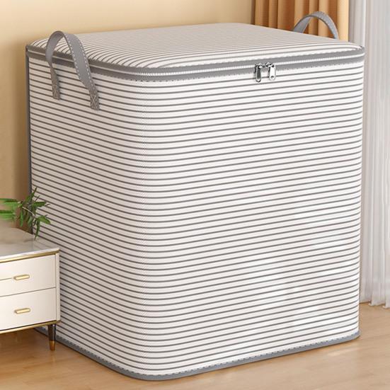 Большая вместительная корзина для хранения одежды с укрепленными ручками, застежка-молния, водонепроницаемая сумка для хранения одежды большого размера
