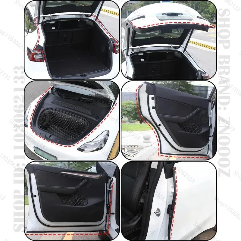 For Dodge Challenger Car Door Seal Strip Rubber Double Layer Sealing Protector Soundproof Seal Dustproof Seal Strip 12PCS