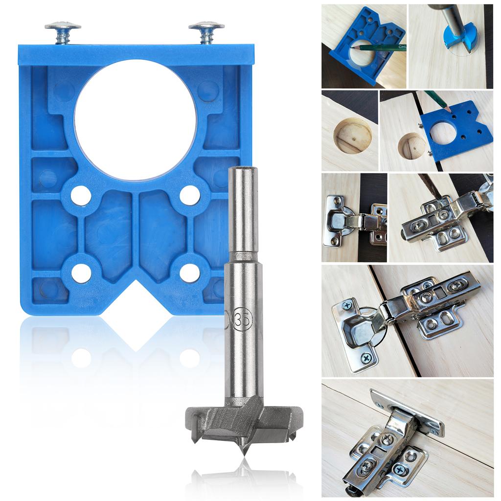 Сверлильный шаблон для петель, 35 мм, скрытая направляющая, направляющая для сверления отверстий под петлю, локатор, столярные изделия, деревообработка