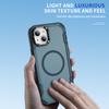 For iPhone 14/13 Case Compatible with MagSafe Lens Frame Kickstand TPU + PC Shockproof Phone Cover