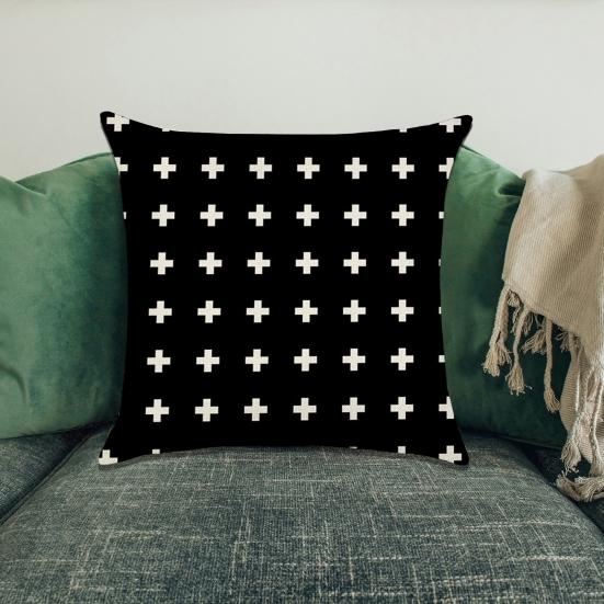 Наволочка с принтом, геометрический узор, устойчивое украшение, не выцветающая, моющаяся наволочка, чехол для диванной подушки