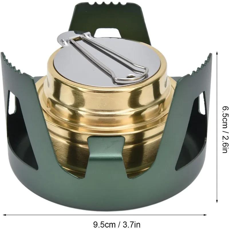 Сверхлегкая спиртовая горелка из алюминиевого сплава, мини-портативная регулируемая горелка для пешего туризма, кемпинга, походов, аварийный комплект