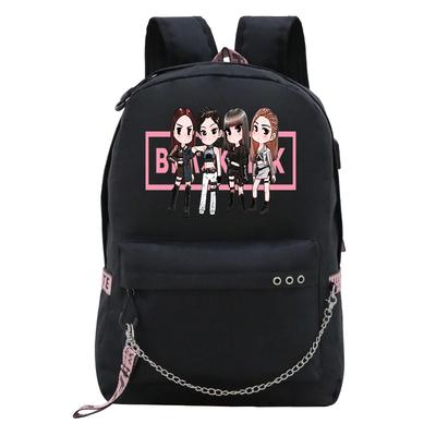 Рюкзак женской группы Blackpink для средней и старшей школы, повседневный, большой вместимости, школьный