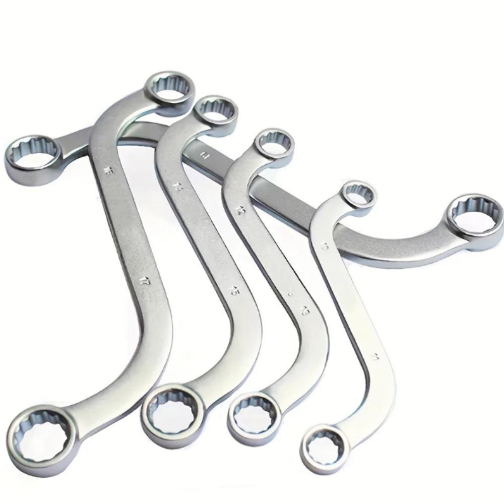 10-19 Size S-Type Wrench 140-240MM Length Combination Ring Spanner Double Head Wrench Auto Repair
