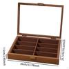 8 Grids Sunglasses Storage Box Glasses Case Collection Wooden Home Gadget Dustproof Transparent