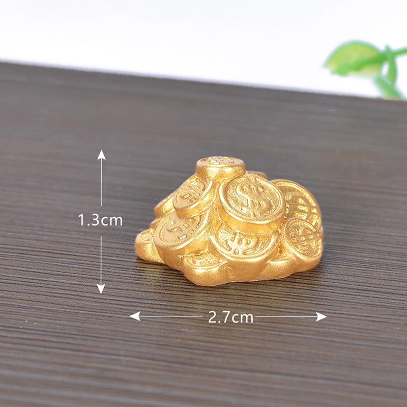 Микропейзаж DIY смоляные поделки новогодние золотые аксессуары слиток дерева тыква лодка