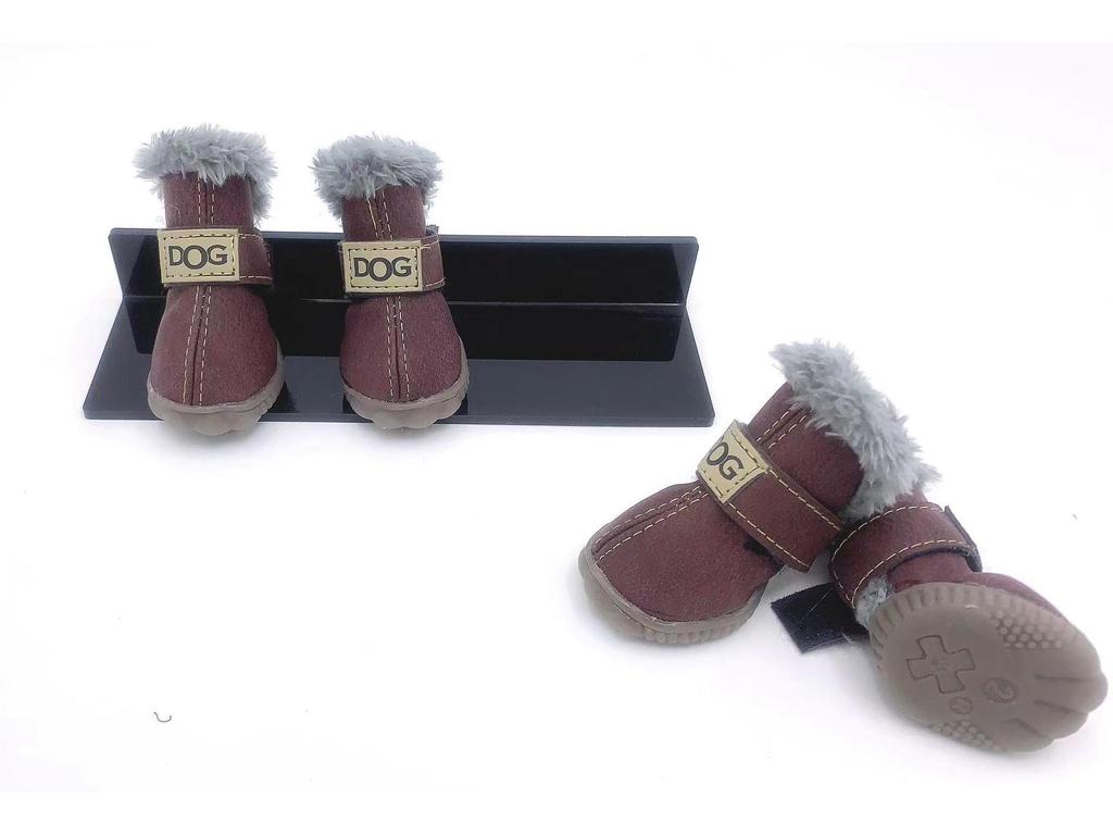 Хлопковые зимние ботинки для щенков померанского шпица и бишона фризе - Набор обуви для осени и зимы