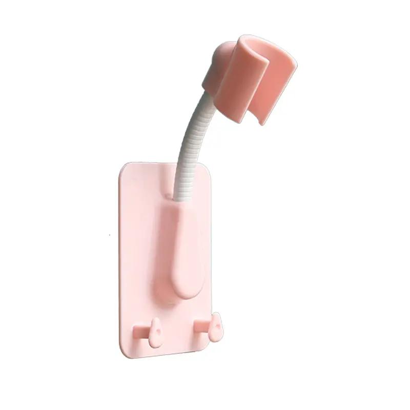 Держатель для душевой лейки 360°, регулируемый самоклеящийся кронштейн для душевой лейки, настенное крепление, подставка для СПА с 2 крючками для ванной комнаты