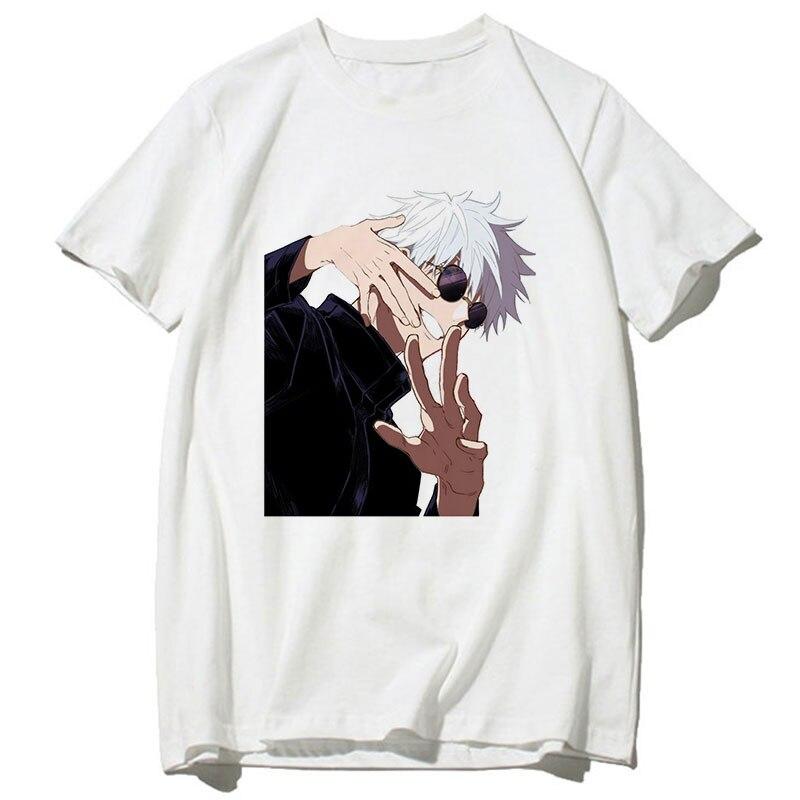 Jujutsu Kaisen Kawaii Графические футболки женские Kawaii летние топы футболка с героями мультфильмов Harajuku японское аниме Ulzzang футболка женская