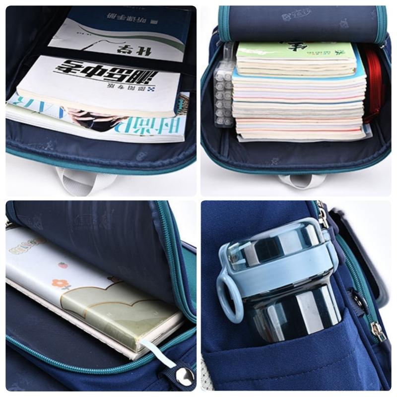 ZMBABY Модный английский стиль осень новый школьный рюкзак для учеников начальной школы интегрированный полностью открывающийся большой вместительный детский рюкзак для мальчиков 1-3-4 классов