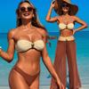 European and American Swimsuit Bikini Three-piece Beach Pants Split Swimsuit Women