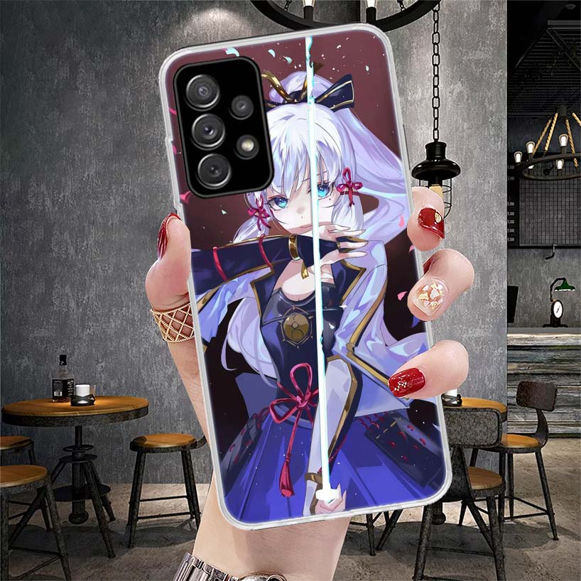Чехол для телефона Genshin Impact Kamisato Ayaka для Samsung Galaxy A12 A22 A32 A52 A72 A02S A51 A50S A71 A70 A31 A20S Note 20 Ultra S10