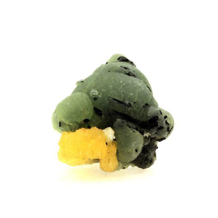 Pierres et Minéraux. Prehnite + Epidote + Stilbite. 380.5 ct. Diamonkara, Kayes, Mali.