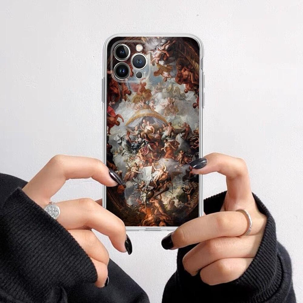 Чехол для телефона в стиле Ренессанса для iPhone 16 15 8 7 6 6S Plus X SE XR XS 14 11 12 13 Mini Pro Max Мобильный чехол