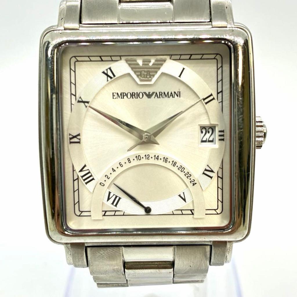 Used Working New Battery Beautiful ConditionEMPORIO ARMANI Square Quartz Watch