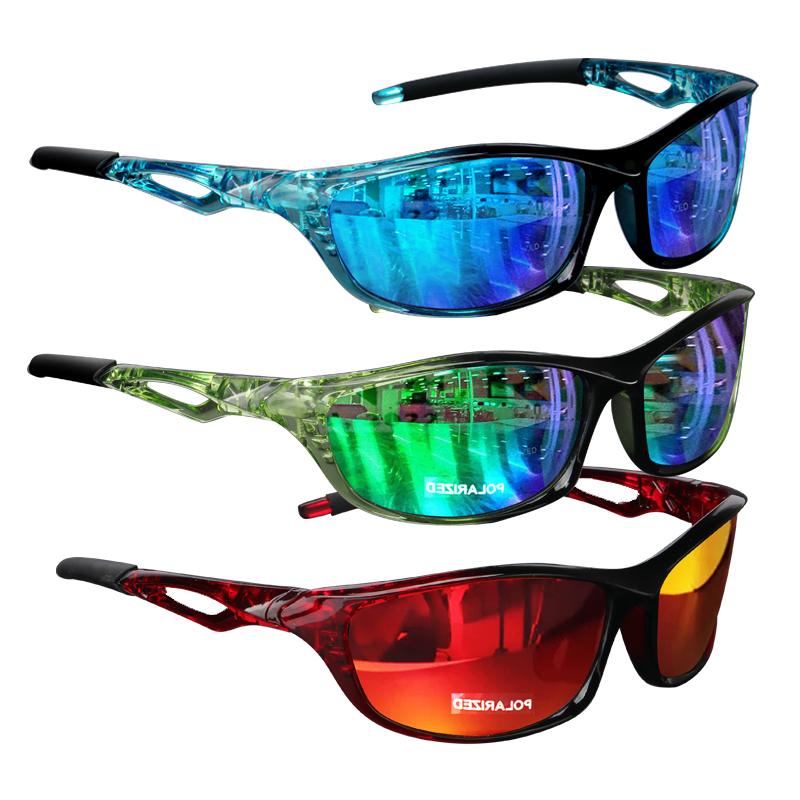 Retro Polarized Sports Sunglasses - Durable PC Frame TAC Lens for Hiking Fishing Racing Daily Wear,Night vision lenses 7