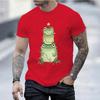3D Print Frog Christmas Tree T-shirt Men Frog Lover T-Shirt Unisex Cute Frog Christmas Graphic T Shirts Oversized Woman Clothing