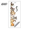 Bathroom Glass Window Stickers Cute Cartoon Cats/Dogs Wall Stickers, Waterproof PVC Decals, Peel And Stick Decorative Murals for Nursery Bedroom