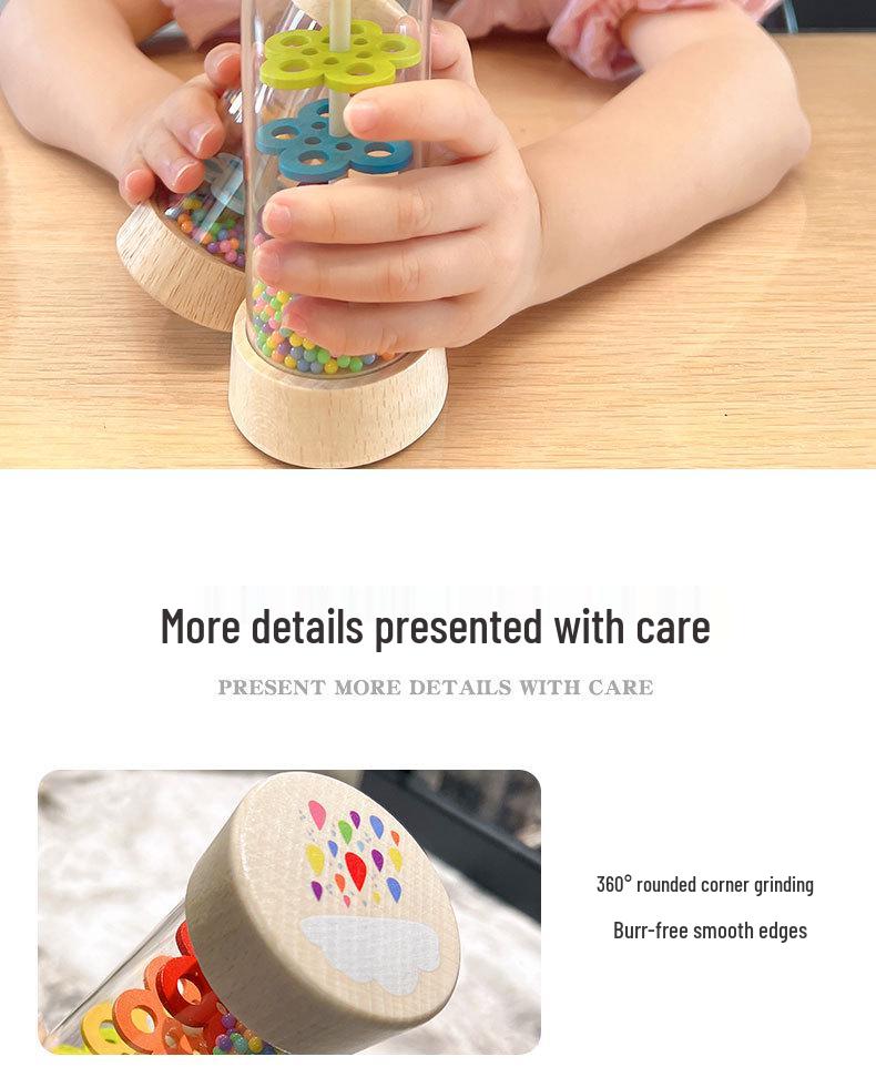 Деревянная дождевая палка для детской музыки и развития координации Монтессори игрушка