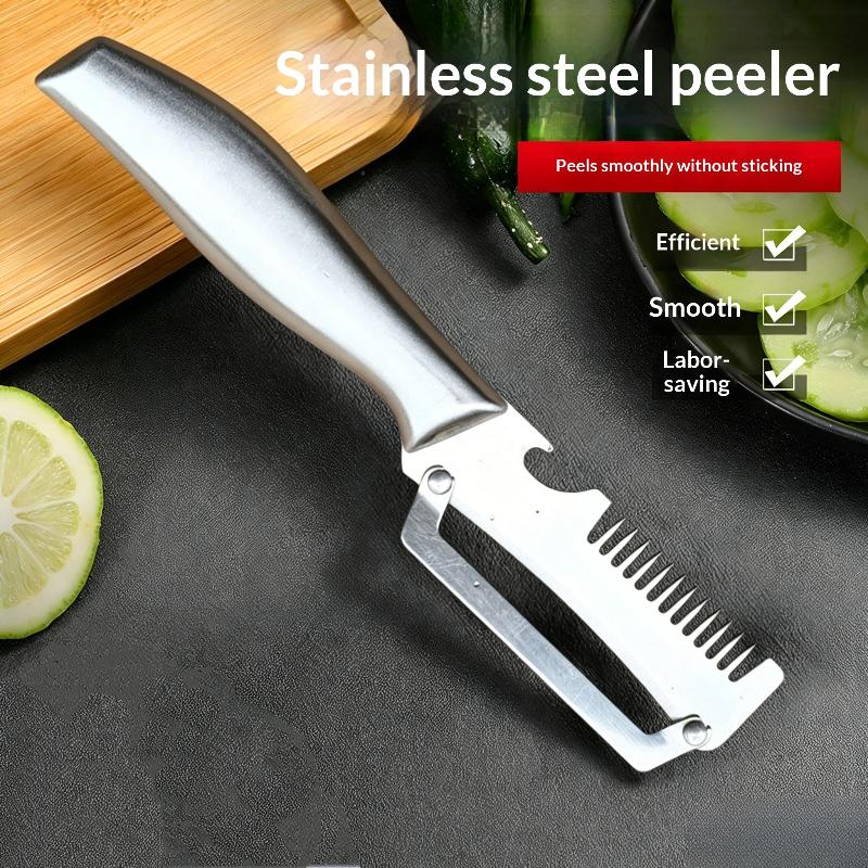 Multifunctional 3-In-1 Stainless Steel Peeler Vegetable & Fruit Slicer Shredder Versatile Kitchen Tool For Peeling Shredding