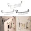 Plastic Material Suction Cup Towel Holder With Hooks Shower Towel Rack Bathroom
