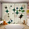 Cartoon Star Moon Print Curtains Dormitory Living Room Bedroom Children's Room Window Decoration Curtains 2 Pieces