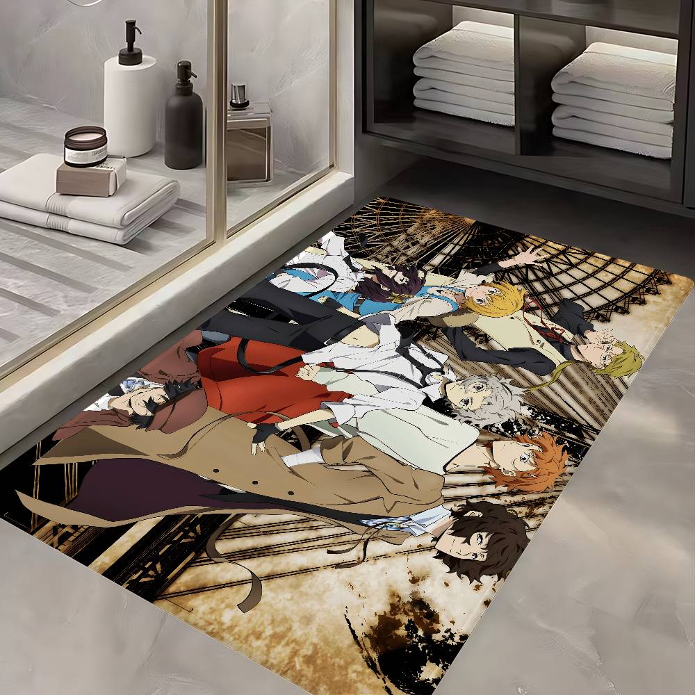 Японская манга Bungo Stray Dogs Коврик для пола Прямоугольный Противоскользящий Домашний Мягкий Коврик для ванной Коврик для входной двери В помещении На улице Коврик для декора отеля