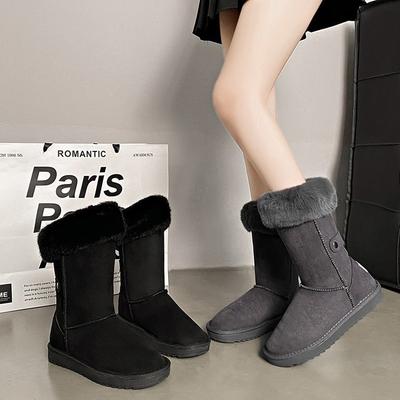 Женские зимние теплые меховые ботинки на толстой подошве, утепленные подкладкой ботильоны до щиколотки, нескользящие, для пеших прогулок, повседневные спортивные хлопковые ботинки, ботинки Мартин