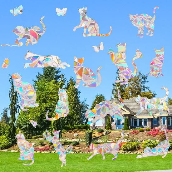 Радужные наклейки на окна ПВХ Suncatcher Prism неклеящиеся наклейки водонепроницаемые статические наклейки для украшения стеклянных дверей окон дома стены