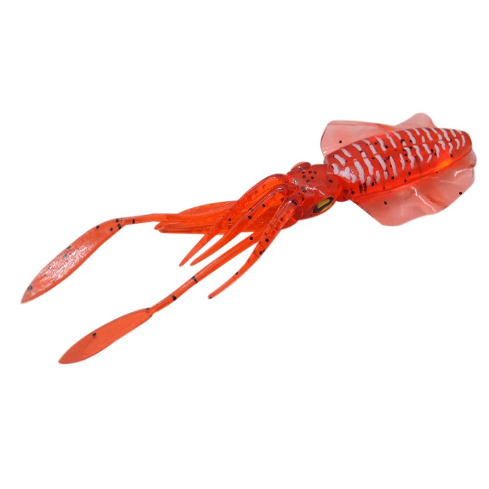 15см 20г Силиконовые Мягкие Искусственные Резиновые Светящиеся/УФ Кальмар Джиг Рыболовные Приманки Для Морской Рыбалки Троллинг Воблер Приманка Рыболовные Снасти