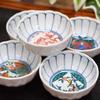 Waza No Kura Stylish Kutani Ware Small Bowls, Set of 5, Historical Paintings, High-Quality Pottery, Japanese Tableware, Side Plates, Made In Japan