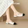 Augustine Bag Head Slippers Women's 2025 New Summer French Mary Jane Shoes Thick Heel Soft Sole Sandals with Skirt