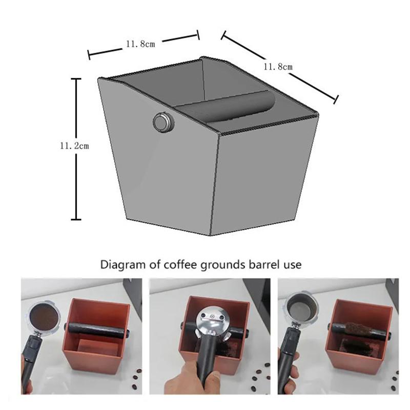 Контейнер для кофейной гущи эспрессо, мусорное ведро, противоскользящий порошок, скошенный остаток, аксессуары для бариста, инструменты для приготовления кофе