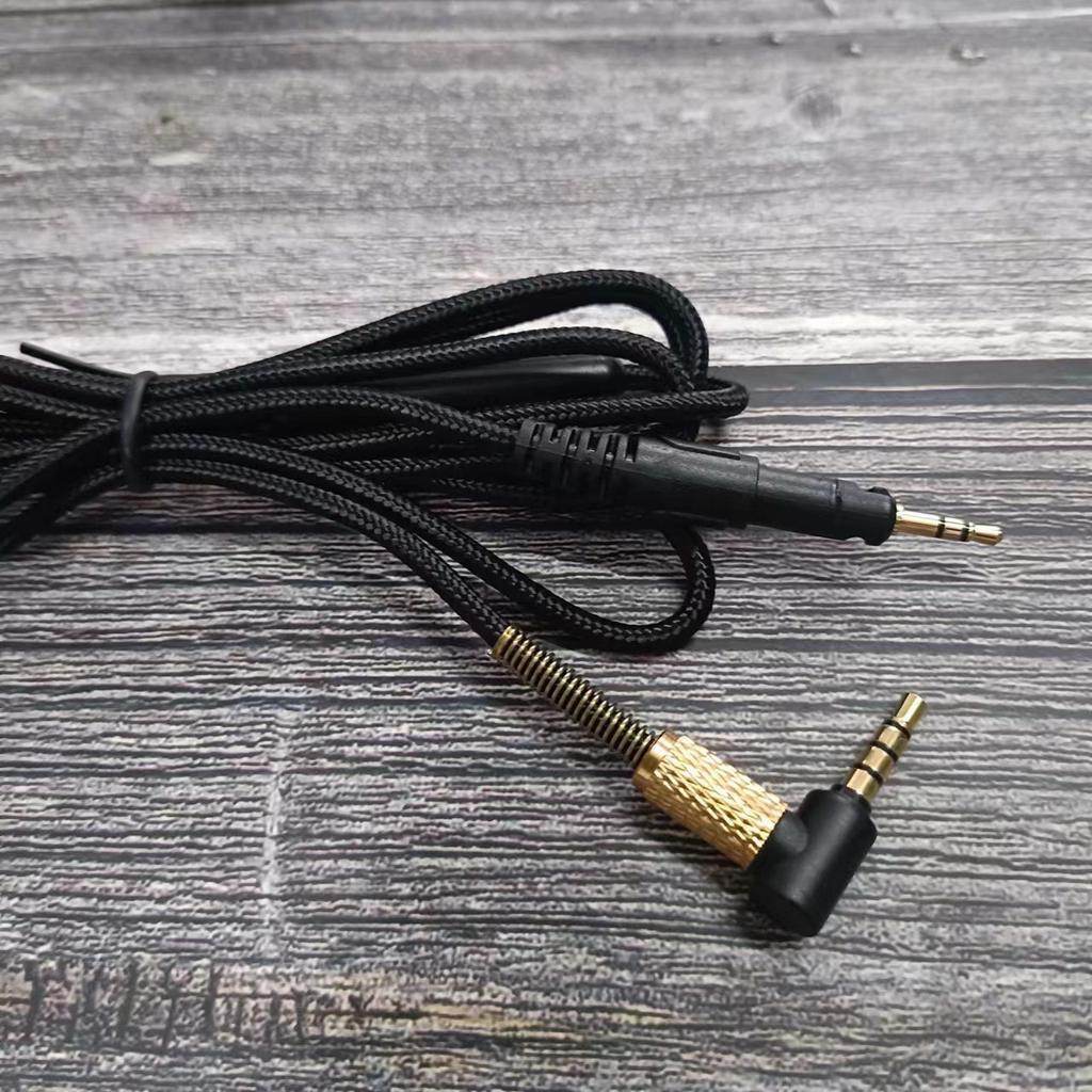 High quality audio cable For ATH M40X/M50X/M60X/M70X Headset 3.5mm to 2.5mm plug with microphone braided wire