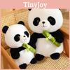 Cute Panda Plush Toy Stuffed Animal Doll Bamboo Shoot Flower Bear Gift For Girls And Kids
