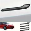 Набор из 4 шт. Черные накладки на дверные ручки из углеродного волокна для Tesla Model 3 и Y - Устойчивые к царапинам Полированная отделка на ленте Amagi