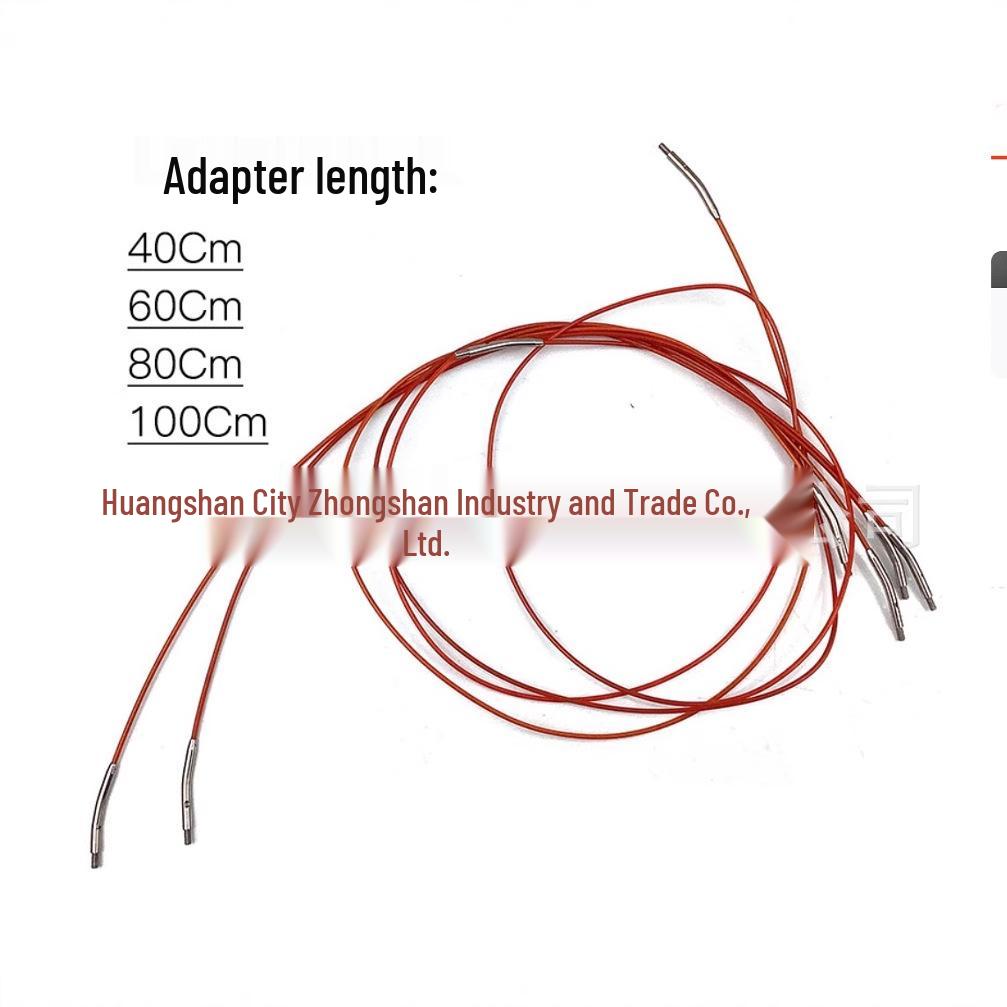 Matte Red Anodized Aluminum Circular Knitting Needles Set, 13 Pairs with Detachable Replacement Cords for Cross-Stitch Sweaters