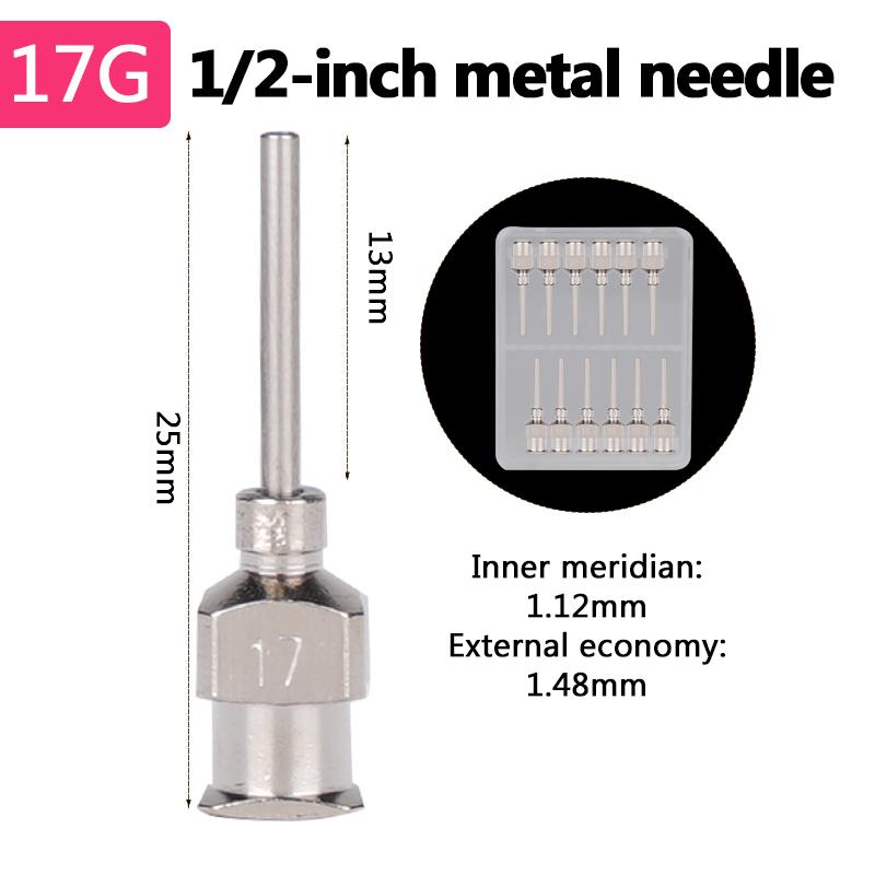 12PCS 1/2 Inch Dispensing Needle Stainless Steel 8G To 30G Blunt Tip Needle Injection Needle For High Temperature Hand Tool