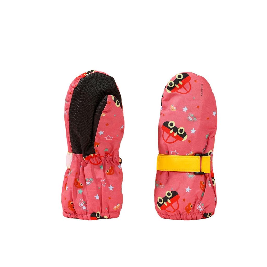 Fun Print Children's Ski Mittens - Waterproof, Windproof, Warm & Cute for Boys and Girls
