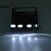 Багажник на крышу среднего размера с LED-подсветкой, квадратный для SCX10 110 RC-автомобиля (4 Белый)