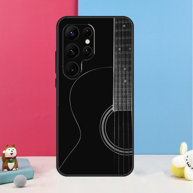 Винтажный Чехол с Музыкальными Гитарами для Samsung Galaxy S23 Ultra S24 S22 Note 20 10 Plus S8 S9 S10 S21 S20 FE Задняя Крышка