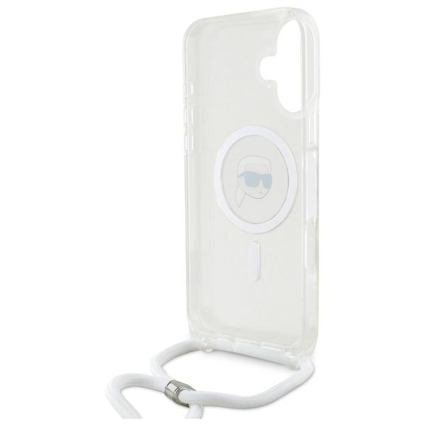 Etui do iPhone 16 Karl Lagerfeld Crossbody Magsafe Transparent