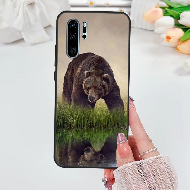 Grizzly Bear For Huawei Nova 12i 11i 8i 12s Y73 Y72 Y61 Y91 Y90 Y70 Y60 9 10 SE P30 P40 Lite P60 Pro Case