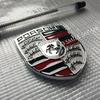 PORSCHE Emblem Silver Metal Plate Badge Car Decoration W/Tape New
