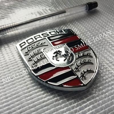 Эмблема PORSCHE Серебряная Металлическая Пластина Значок Декор Автомобиля С Лентой