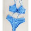 New Sexy Bikini Solid Color Swimsuit Fashionable Women's Split Swimsuit
